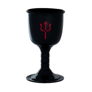 Imagem de META ATACADO, Cálice Ritual Umbanda Alumínio 14cm 200ml - Escolha a Cor Cor:Pomba Gira Tridente Negro