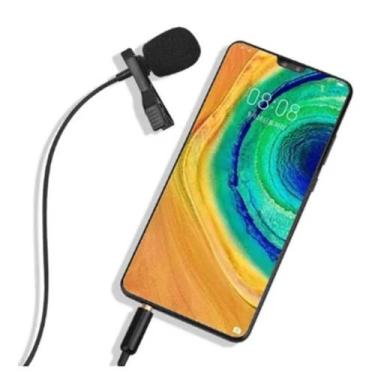 Imagem de Microfone de Lapela  Entrada P2 para Celular Minimalista - lavalier