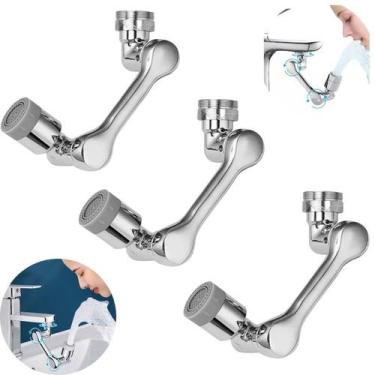 Imagem de Kit 3 Adaptador Extensor De Torneira Pulverizador Articulado - Luatek,