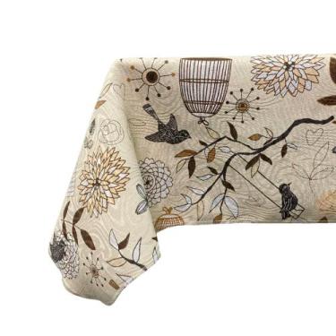 Imagem de Toalha De Mesa Estampada Aves Pássaros 8 Lugares 1,40 X 2,40 - MUMUDEC
