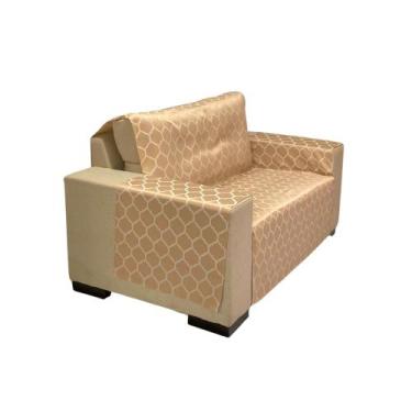 Imagem de Protetor Para Sofá Com Braços Jacquard - MUMUDECOR, COLMEIA 20 COBRE, 