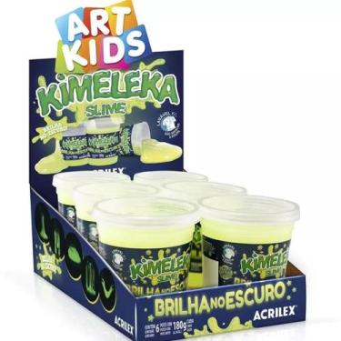 Imagem de Kit 6 Slime Kimeleka 180g Brilha no Escuro Art Kids Acrilex