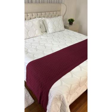 Imagem de Peseira Manta Tricot Sala Cama Casal Queen 230x60cm Veneza - Calu Tric