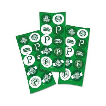 Imagem de Adesivo Redondo - Palmeiras - 30 unidades - Festcolor - Rizzo