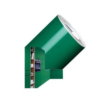 Imagem de Vinil Adesivo Envelopamento 8Mx50cm Verde Bandeira Adherent Contact - 