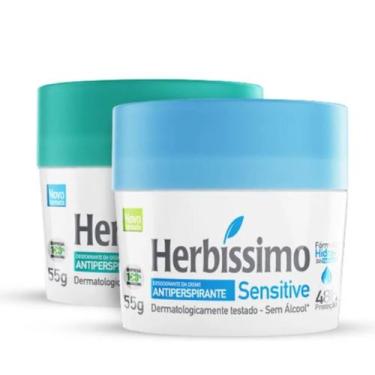Imagem de Kit 2 Desodorante Neutro e Sensitive Herbíssimo 55G - Dana - Dana Cosm