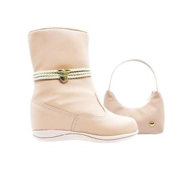 Imagem de Bota Infantil Feminina Tam 20 ao 34 - Modelo Menina Boiadeira + Bolsin