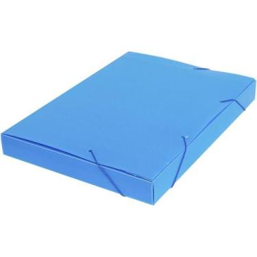 Imagem de Pasta Polionda Ofício 35MM Azul Novaonda - Pacote com 10 Unidades - Po