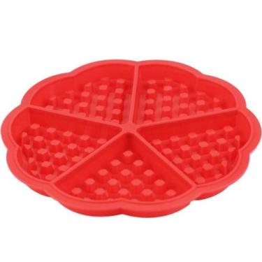 Imagem de Forma Silicone Para Waffles Coração 5 Cavidades 17,5 Cm - Clink, Sorti