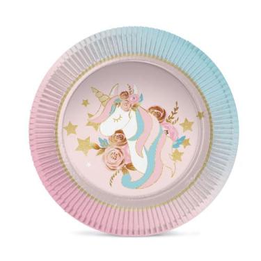 Imagem de Prato Unicórnio Laminado N6 1un 23700226 Oportunidade - CROMUS FESTAS