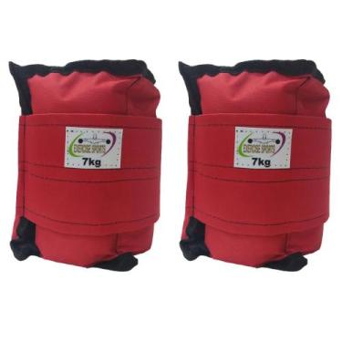 Imagem de Caneleira Tornozeleira 7 KG - Exercise Sports, Vermelho