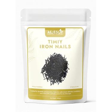 Imagem de AEJESOP Pregos de ferro Timiy, tachas, tachas projetadas para reparo de sapatos e saltos pretos, 16 mm/0,6 pol