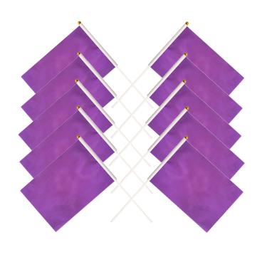 Imagem de Tibijoy Pacote com 25 bandeiras vermelhas "Faça você mesmo" no bastão, mantidas à mão vermelhas pequenas mini bandeiras bandeiras, festas, eventos, celebrações, escola, clubes esportivos, eventos de festival, parquinho, vaso de flores