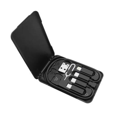 Imagem de LT Easiyl Adaptador inteligente universal multifunções caixa de armazenamento de cartão 28,5 cm cabo USB C de cabeça dupla micro-USB/Light-Ning/USB para adaptador USB C abridor de cartão SIM