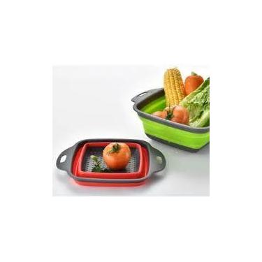 Imagem de Escorredor Alimentos e Utensílios Cozinha Retrátil Silicone - HI BRASI