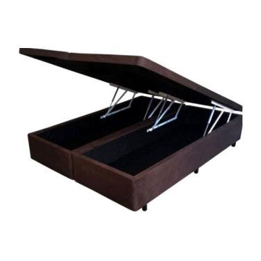 Imagem de Cama Box Baú Queen Bipartido Premium 4 amortecedores 158x198x40cm