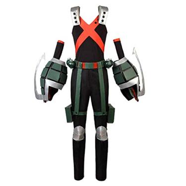 Imagem de Terno masculino para cosplay My Hero Academia Boku no Hero Akademia Katsuki Bakugou, Conjunto completo, GG