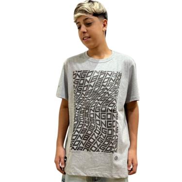 Imagem de Camiseta Masculina Onbongo Wave Cinza ON194