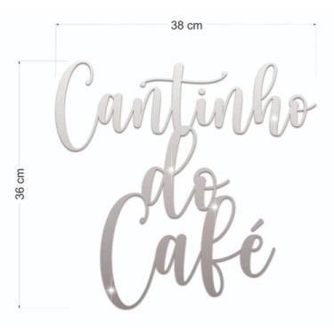 Imagem de Espelho Decorativo Cantinho Do Café Em Acrílico Sala Cozinha - PAPELEP
