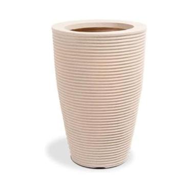 Imagem de Vaso Polietileno Cone Riscato Redondo p/ Plantas e Jardins Decorativo 