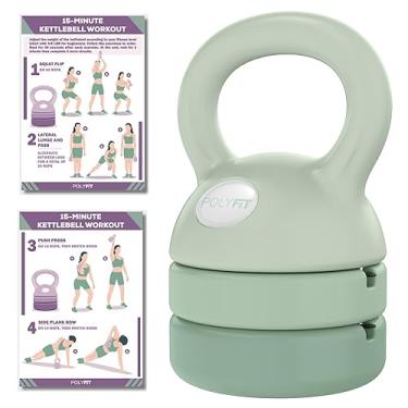 Imagem de Polyfit Adjustable Kettlebell - 5 lbs, 8 lbs, 12 lbs Kettlebell Weights Set for Women