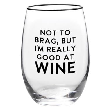 Imagem de Santa Barbara Design Studio Taças de vinho sem haste SIPS Drinkware Presente engraçado de taça de vinho, 500 ml, I'm Really Good At Wine