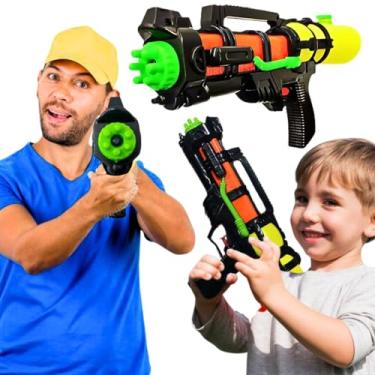 Imagem de Kit Brinquedos 3 arminha d'agua Pistola de agua grande praia piscina verão lançador lança água water gun presente dia das crianças menino menina 5 anos natal aniversário 2025