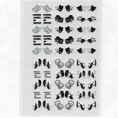 Imagem de 60 adesivos de unha 3D chora ag ri depois PRÉ PRONTO - 341-3 - Nails A