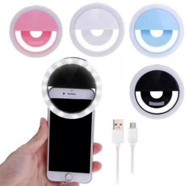 Imagem de Mini Ring Light Selfie Luz De Led Para Celular Recarregável - RMEletro