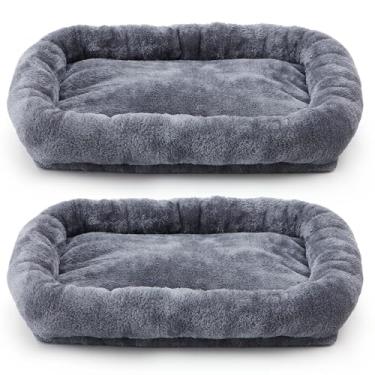 Imagem de Abbylike 2 peças de reposição para torre de árvore de gato, capa de cama cinza com faixa elástica, enchimento lavável removível para prateleiras de poleiro de plataforma, apenas capa, acessórios de