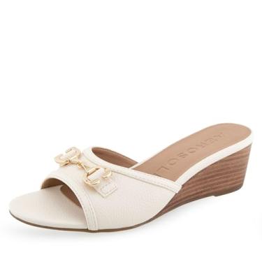 Imagem de Aerosoles Sandália feminina WAVA Slide, Eggnog Pebbled Faux Leather, 6.5 Wide