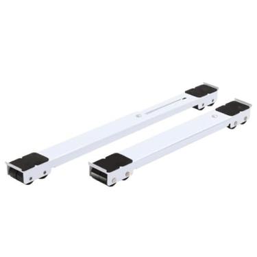 Imagem de Suporte Universal de Alumínio De Base Com Rodinha Para Geladeira Fogão E Máquina De Lavar Lousa Base Carrinho até 200kg Ajustável