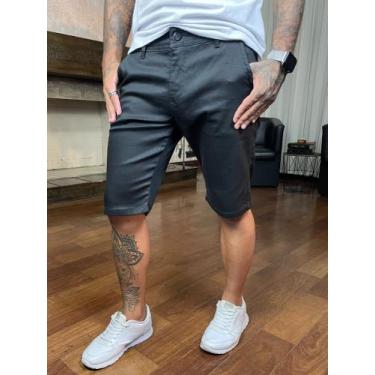 Imagem de Bermuda Sport Fino Bolso Faca Masculino - Next Jeans, Preto, 48