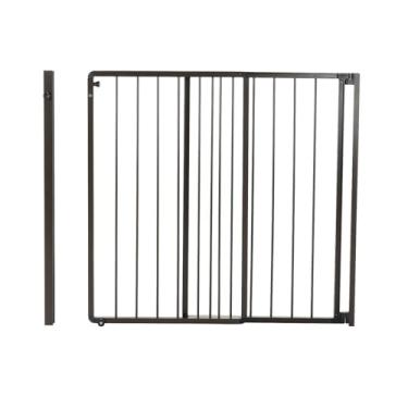 Imagem de GRADE PORTÃO DE SEGURANÇA PARA CRIANÇAS E PETS DE ABRIR E CORRER - ALTURA DE 85 CM E LARGURA REGULÁVEL DE 58 A 100CM - ALUMÍNIO - COMPRE REALL (MARROM, A 85CM X L 58 A 100CM)