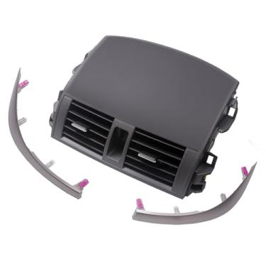 Imagem de ZONFANT Painel de saída de ar do painel central A/C e tiras de cobertura do painel superior guarnição esquerda e direita, compatível com Toyota Vehicle 2008-2013 Corolla, substituição #55670-02160