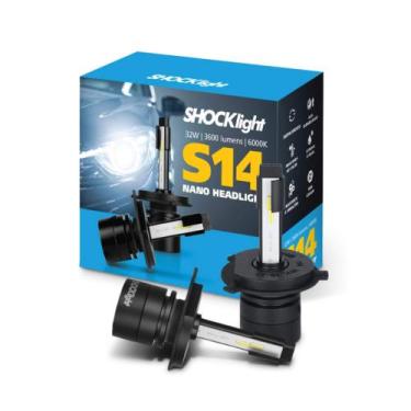 Imagem de Par de Lâmpadas Automotivas Headlight S14 Nano H4 6000K 12V 32W 3600LM