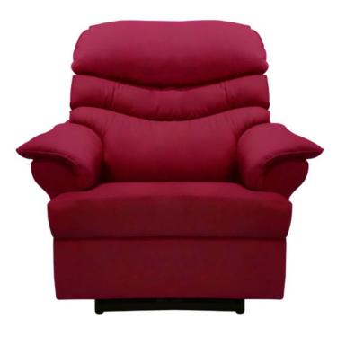 Imagem de Poltrona Do Papai Manual Reclinável Alana Suede Vermelho