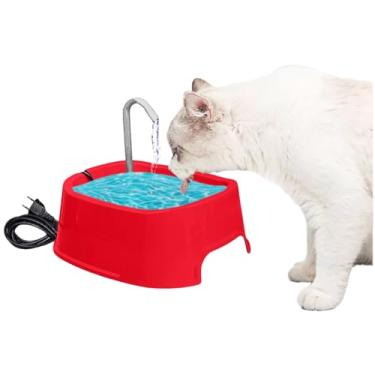 Imagem de Distribuidor de água automático para cães e gatos 1 litro com filtro de água (KIT FONTE VERMELHA COMPLETA)