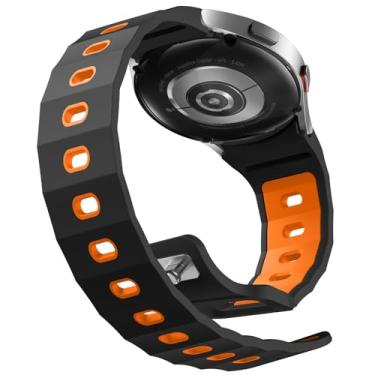 Imagem de Negatta Compatível com Samsung Galaxy Watch 7 de 40 mm e 44 mm, pulseira de silicone macio para Galaxy Watch 6 5 4 FE de 40 mm e 44 mm/Galaxy Watch 6/4 Classic de 47 mm, 43 mm, 46 mm e 42 mm/Watch 5