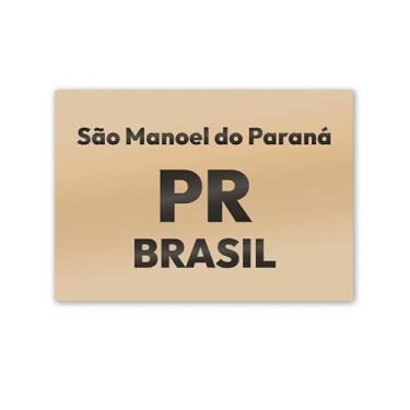 Imagem de Imã de Geladeira São Manoel do Paraná Paraná MDF 8cm x 5cm