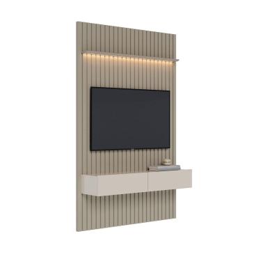 Imagem de Home Ripado Flow 1.4 LED Gianduia com Off White - MóveisAqui
