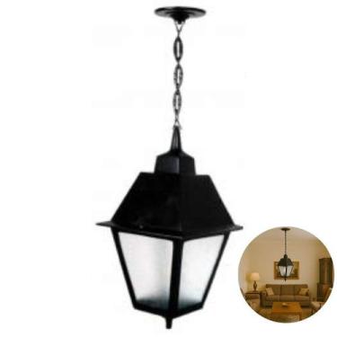 Imagem de Luminária Florença de Teto com Corrente em Alumínio Área Externa Inter