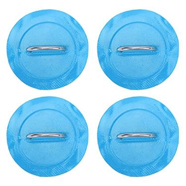 Imagem de Barco inflável D Ring Pap Patch PVC Durável Marinha de aço inoxidável fivela fixa 4pcs Conjunto para acessórios de capa de canoa de caiaque Forte instalação fácil de instalação UV (Azul)