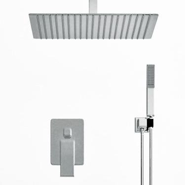 Imagem de Ducha 50cm de Teto com Ducha Manual e Registro Monocomando Square50 Konnen Metais Cromado