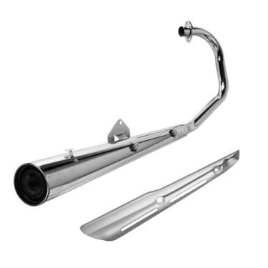 Imagem de Kit Escapamento + Protetor De Escape Cromo Forte Mod. Original Titan 1