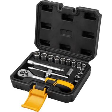 Imagem de Vonder, Jogo De Soquetes Sextavados Com Encaixe De 1/4", 4 Mm A 13 Mm, Com Catraca, 16 Peças.