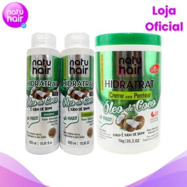 Imagem de Kit Shampoo + Condicionador + Creme para Pentear Óleo de Coco - Natuha