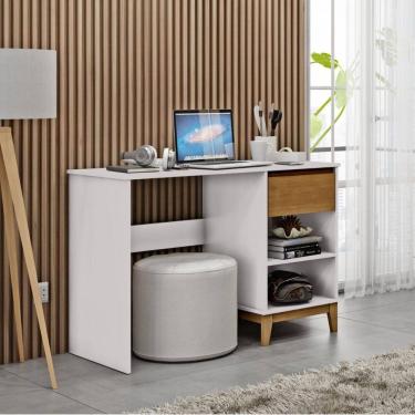 Imagem de Mesa Escrivaninha Madeira Maciça Boho Rústico Contemporâneo