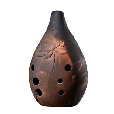 Imagem de Flauta para iniciantes Ocarina Xun Piccolo Flauta Instrumento Chinês Furo de Cerâmica Musical Antigo Shakuhachi Dizi Profissional Argila Cerâmica Instrumento Musical Instrumento Musical