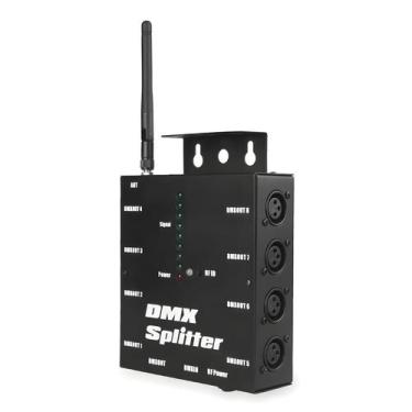 Imagem de Amplificador Divisor DMX 512 Sem Fio De 8 Vias Para Luzes De Palco De 